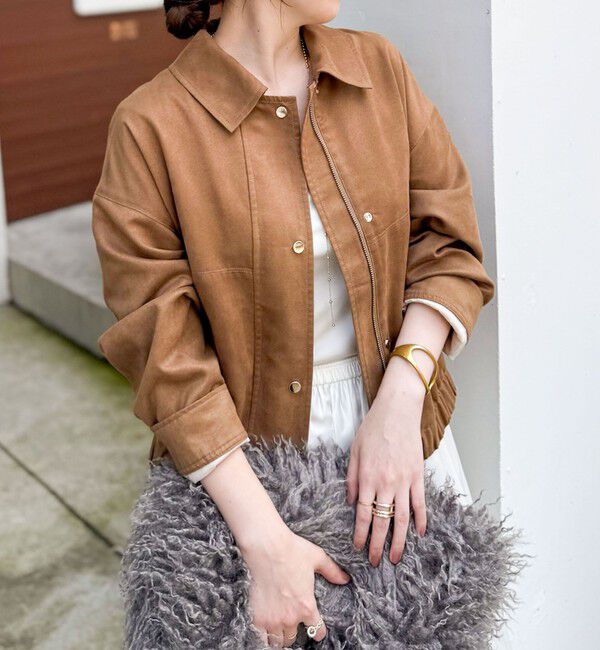 NOLLEY'S sophi「《セットアップ対応》フェイクスエードブルゾン」|ブルゾン・スタジャン|