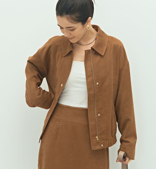 NOLLEY'S sophi「《セットアップ対応》フェイクスエードブルゾン」|ブルゾン・スタジャン|