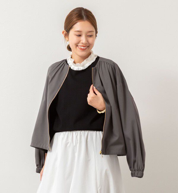 NOLLEY'S「ウォッシャブルジップアップブルゾン」|ブルゾン・スタジャン|