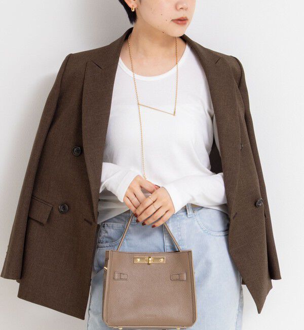 NOLLEY'S sophi「ウォッシャブルベアテレコUネックロンT＜エンジェルウール使用＞」|Tシャツ・カットソー|オフホワイト