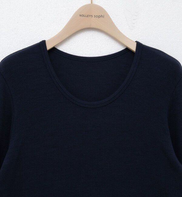 NOLLEY'S sophi「ウォッシャブルベアテレコUネックロンT＜エンジェルウール使用＞」|Tシャツ・カットソー|