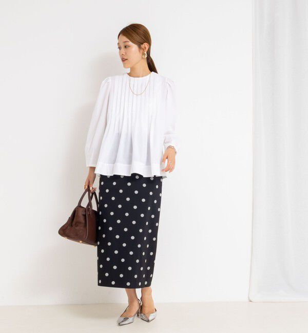 NOLLEY'S「ウォッシャブルタックフレアーブラウス」|シャツ・ブラウス|