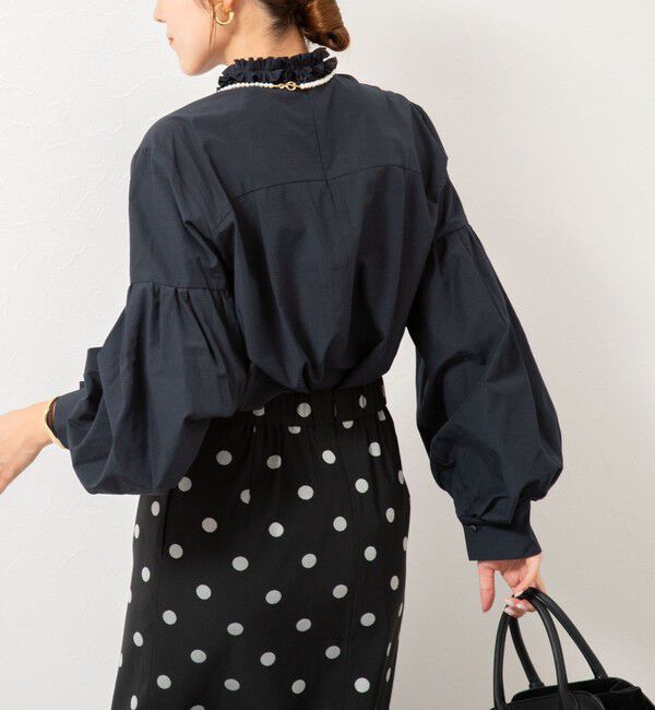 NOLLEY'S「【MARILYN MOON/マリリーンムーン】タックフリルボリュームブラウス」|シャツ・ブラウス|