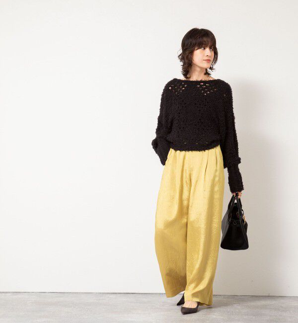 NOLLEY'S「《手洗い可能》カットフェザーヤーン透かし柄2WAYカーディガン」|カーディガン|