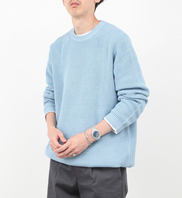 NOLLEY'S goodman「《2点セット》ウォッシャブル/抗菌加工 片畦7Gプルオーバー(ロンT付) 25AW」|ニット・セーター|