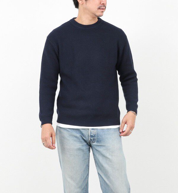 NOLLEY'S goodman「《2点セット》ウォッシャブル/抗菌加工 片畦7Gプルオーバー(ロンT付) 25AW」|ニット・セーター|