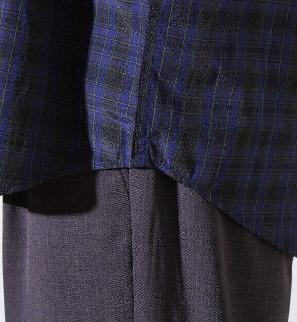 GLOSTER「【GLOSTER/グロスター】T/Cブロード バンドカラーシャツ（ギンガム/タータン）」|シャツ・ブラウス|