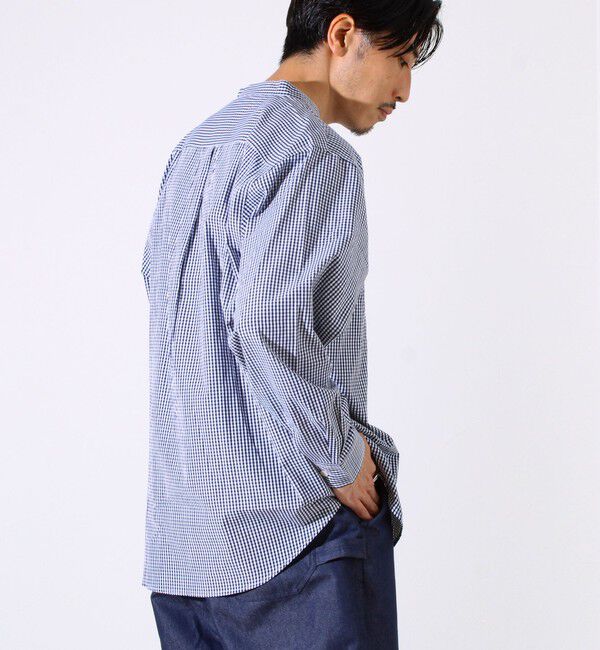 GLOSTER「【GLOSTER/グロスター】T/Cブロード バンドカラーシャツ（ギンガム/タータン）」|シャツ・ブラウス|