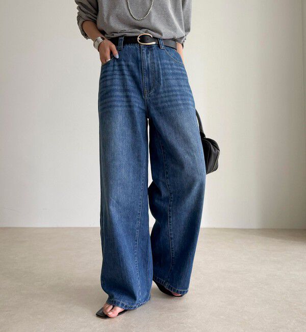 fredy emue「カラーストレートデニムパンツ」|デニム|