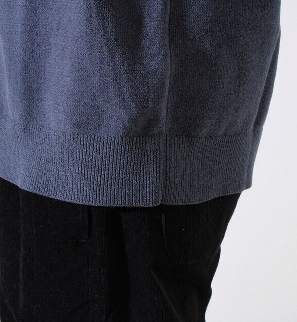 GLOSTER「【GLOSTER/グロスター】ソフトモール素材 エルボーパッチ クルーニット」|ニット・セーター|