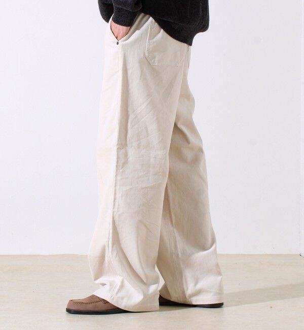 GLOSTER「【セットアップ対応】【GEVACO】コーデュロイ イージーワイドパンツ」|チノ|