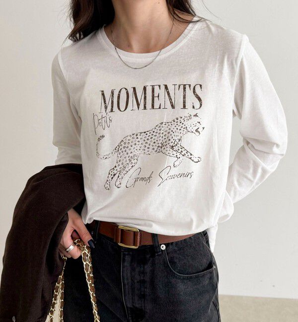 fredy emue「レオパードプリントロンTシャツ」|Tシャツ・カットソー|オフホワイト