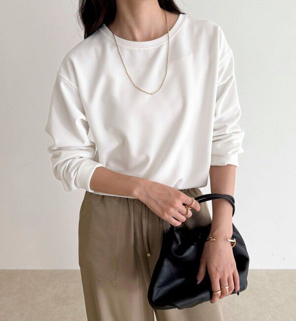 fredy emue「【大人の優秀ブラウスT】ジョーゼットブラウスTシャツ」|Tシャツ・カットソー|