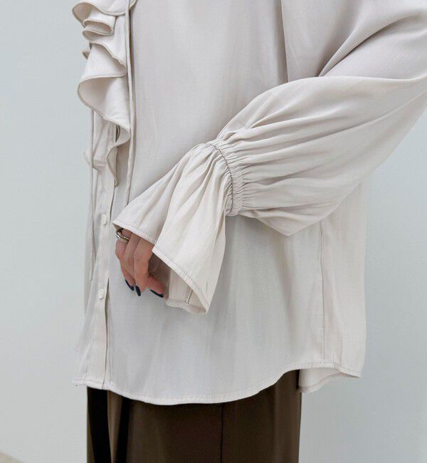 fredy emue「ボリュームフリル前開きブラウス」|シャツ・ブラウス|