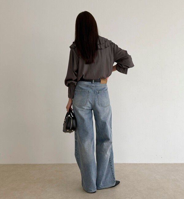 fredy emue「ボリュームフリル前開きブラウス」|シャツ・ブラウス|