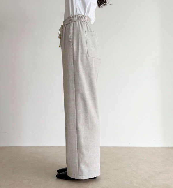 fredy emue「ウールライクイージーセミワイドパンツ」|チノ|