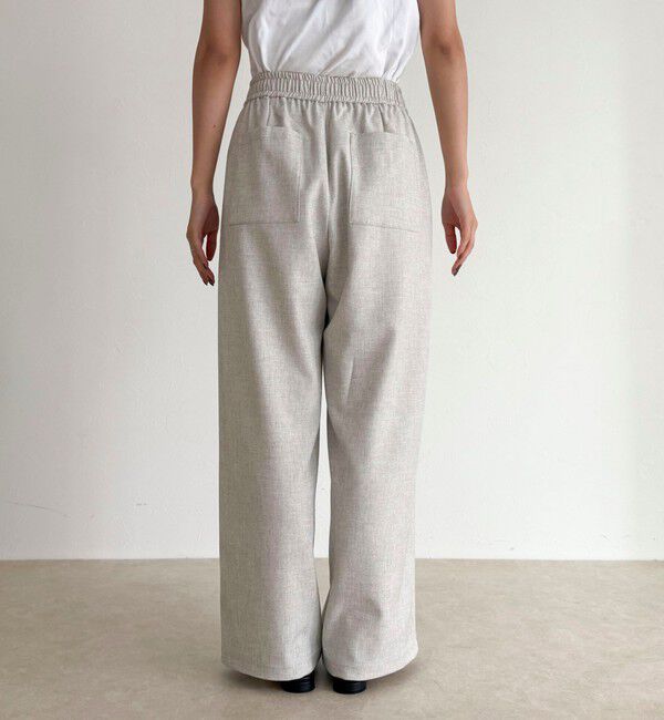 fredy emue「ウールライクイージーセミワイドパンツ」|チノ|