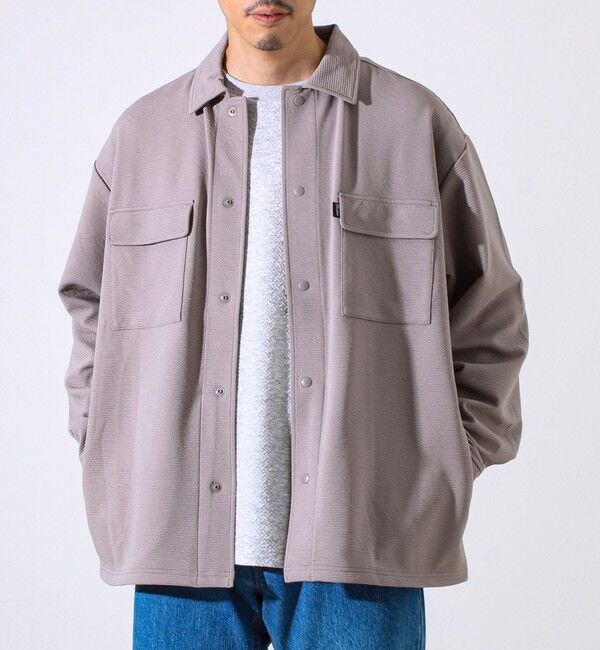 GLOSTER「【晩夏から秋本番まで活躍】ドライリップル フラップポケットシャツ」|シャツ・ブラウス|ベージュ