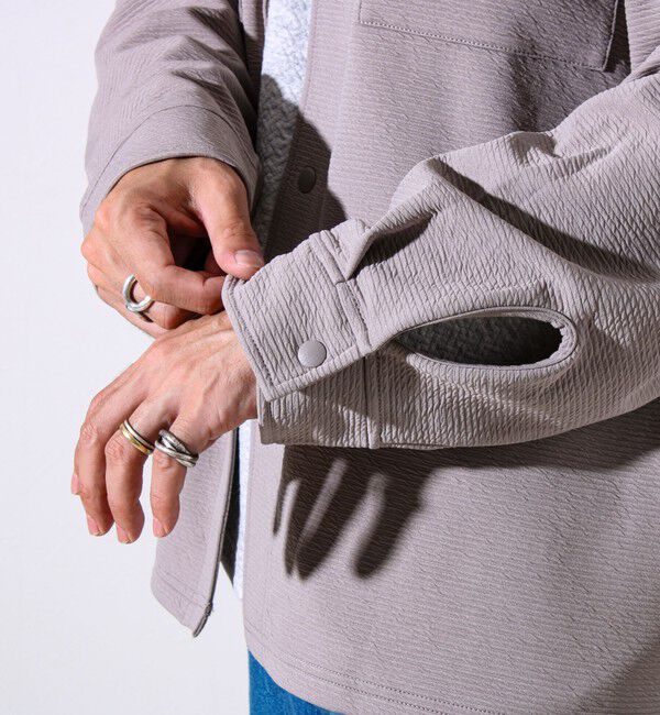 GLOSTER「【晩夏から秋本番まで活躍】ドライリップル フラップポケットシャツ」|シャツ・ブラウス|