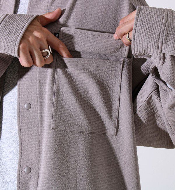 GLOSTER「【晩夏から秋本番まで活躍】ドライリップル フラップポケットシャツ」|シャツ・ブラウス|