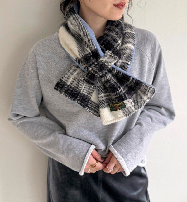 fredy emue「《別注》【TWEED MILL/ツイードミル】ウールチェック&times;フリースリバーマフラー」|マフラー|