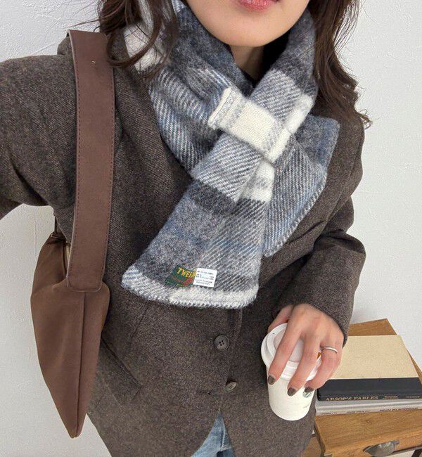 fredy emue「《別注》【TWEED MILL/ツイードミル】ウールチェック&times;フリースリバーマフラー」|マフラー|