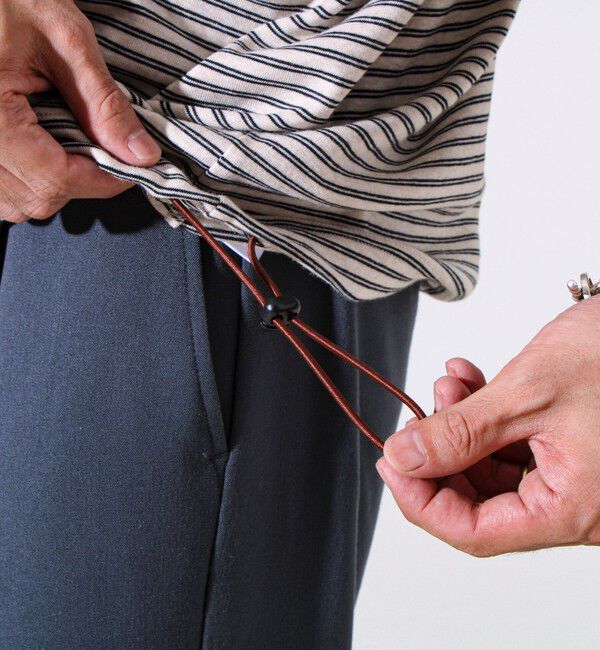 GLOSTER「【配色リブが映える主役ボーダー】Helloボーダー ロングスリーブTシャツ」|Tシャツ・カットソー|