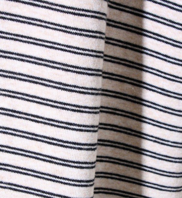 GLOSTER「【配色リブが映える主役ボーダー】Helloボーダー ロングスリーブTシャツ」|Tシャツ・カットソー|