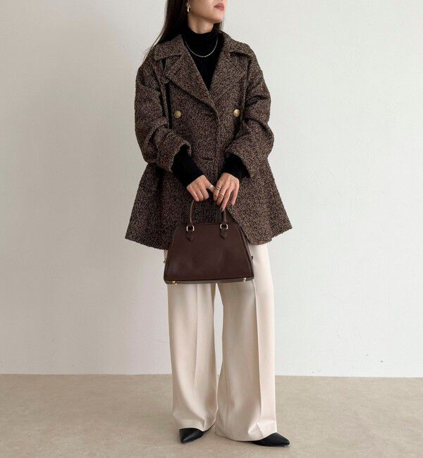 fredy emue「【リバイバル/新色追加】ウール混ミドル丈Pコート」|ピーコート|