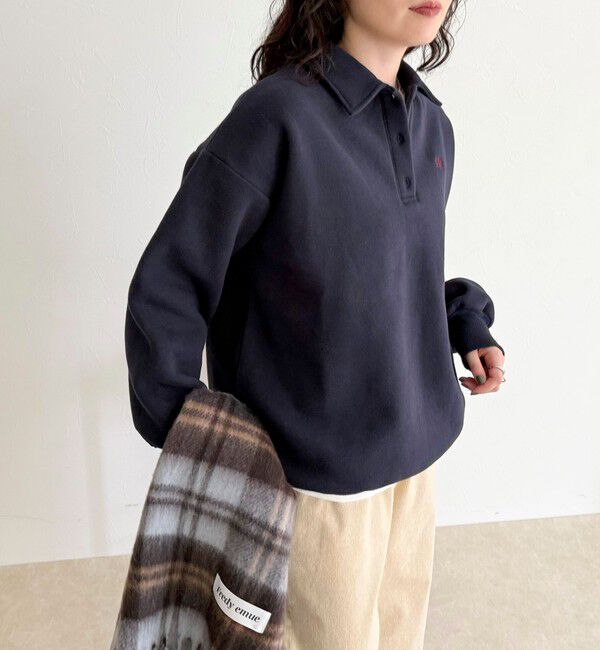 fredy emue「FR刺繍衿付き起毛スウェットプルオーバー」|スウェット・ジャージ|