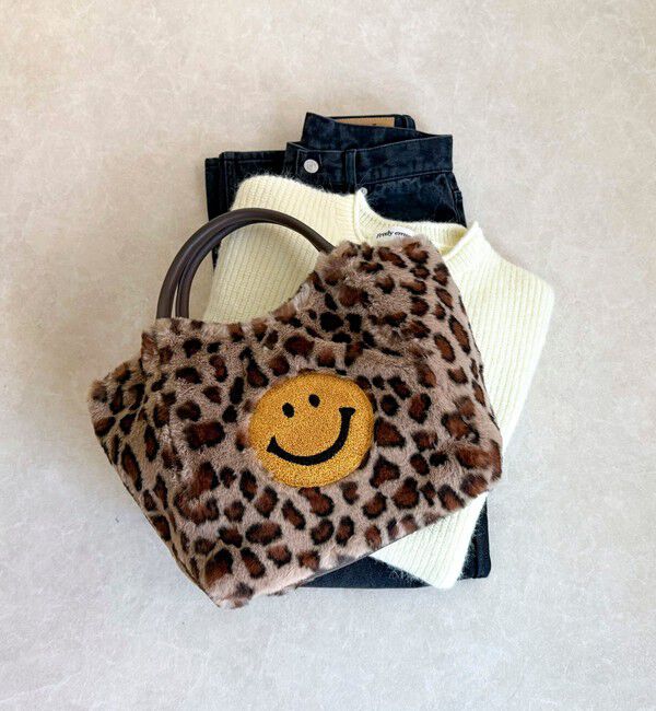 fredy emue「SMILY刺繍ファートートバッグ」|トートバッグ|ブラウン系その他