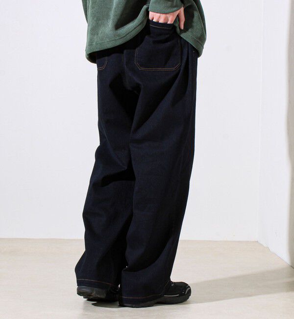 GLOSTER「【シーズンレス/ストレスフリーな穿き心地】ワイドストレッチデニムパンツ」|デニム|