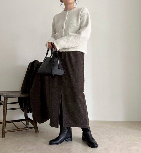 fredy emue「シャギー裏配色ジャケットカーディガン」|カーディガン|