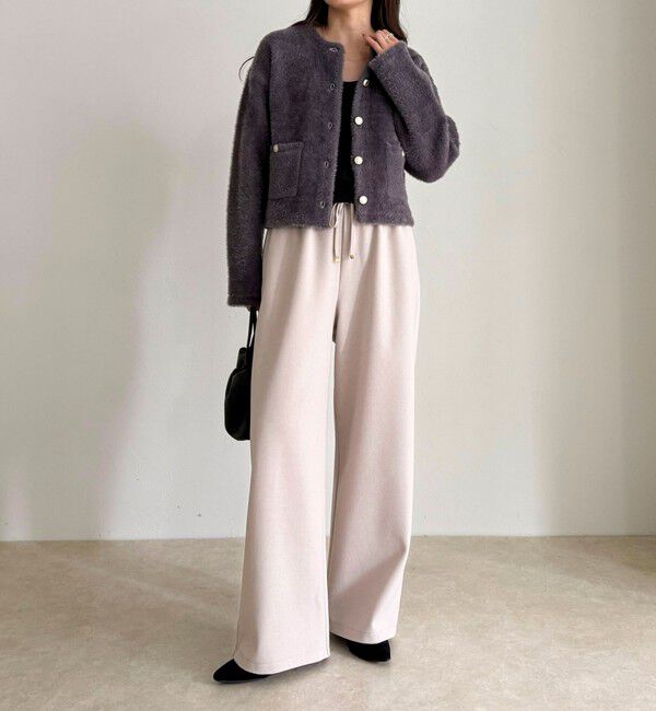 fredy emue「シャギー裏配色ジャケットカーディガン」|カーディガン|