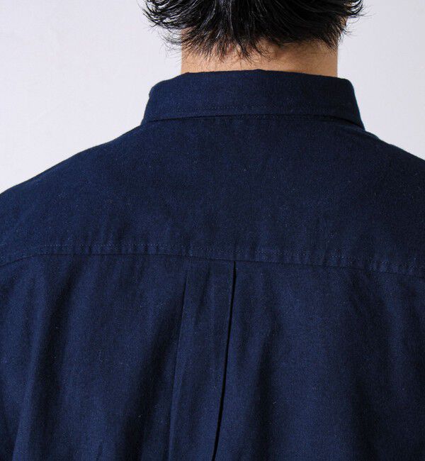 GLOSTER「【定番フレブルシリーズ】フレンチブルドッグ刺繍 ボタンダウンネルシャツ」|シャツ・ブラウス|