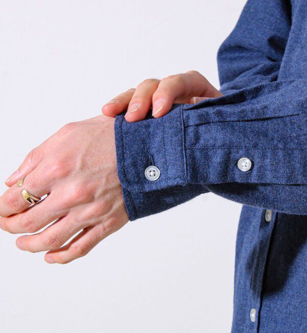 GLOSTER「【定番フレブルシリーズ】フレンチブルドッグ刺繍 ボタンダウンネルシャツ」|シャツ・ブラウス|