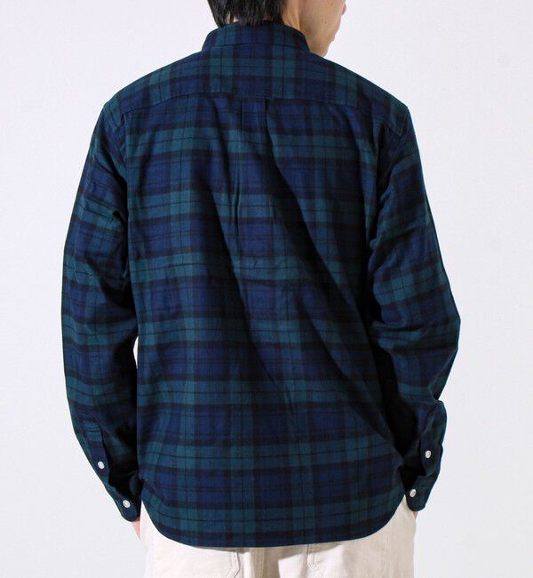 GLOSTER「【定番フレブルシリーズ】フレンチブルドッグ刺繍 ボタンダウンネルシャツ」|シャツ・ブラウス|