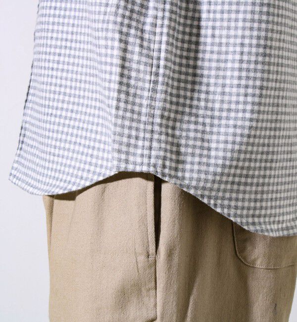 GLOSTER「【定番フレブルシリーズ】フレンチブルドッグ刺繍 ボタンダウンネルシャツ」|シャツ・ブラウス|