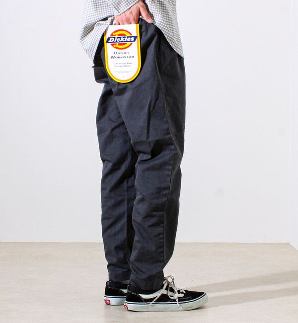 GLOSTER「【Dickies/ディッキーズ】TCツイル テーパードイージーパンツ」|チノ|チャコールグレー