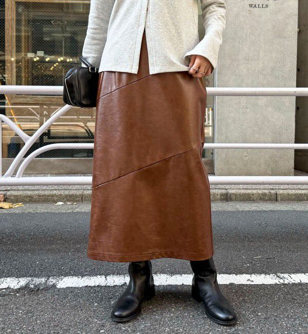 fredy emue「ヴィンテージライクレザースカート」|スカート|