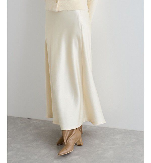 VIS「【選べる着丈】シャイニーナロースカート【洗える】」|スカート|