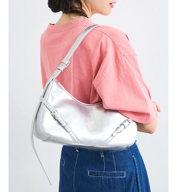 VIS「フロントベルトショルダーバッグ」|ハンドバッグ|シルバー(93)