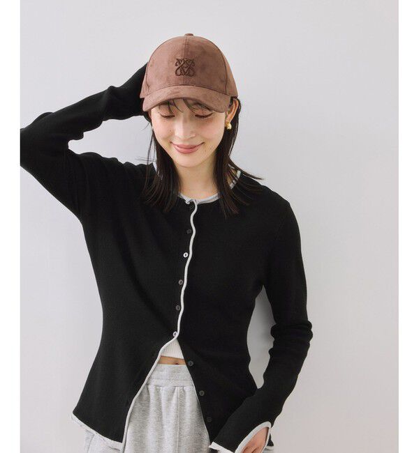 VIS「【WEB/一部店舗限定】配色メローバイカラーカーディガン」|カーディガン|