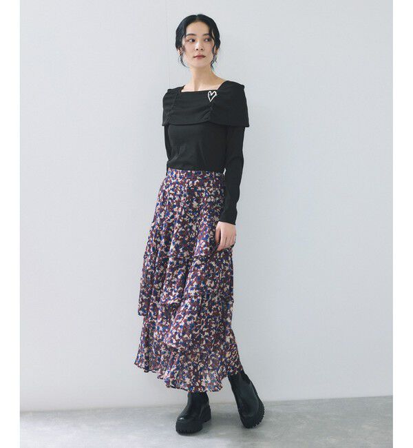 VIS「テレコオフショルダーロングスリーブプルオーバー」|Tシャツ・カットソー|