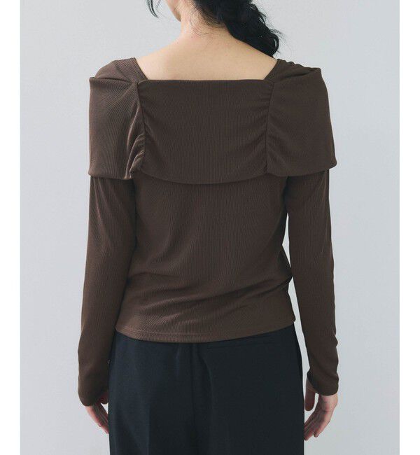 VIS「テレコオフショルダーロングスリーブプルオーバー」|Tシャツ・カットソー|