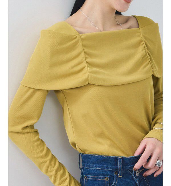 VIS「テレコオフショルダーロングスリーブプルオーバー」|Tシャツ・カットソー|カラシ(86)