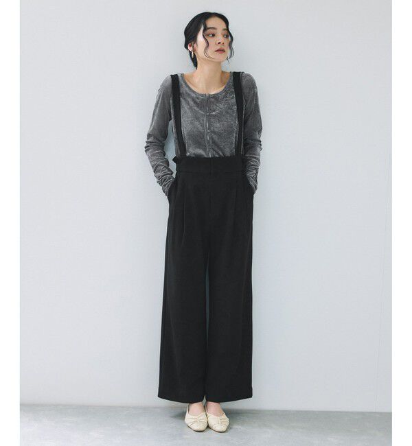 VIS「サスペンダー付き2WAYワイドパンツ」|チノ|