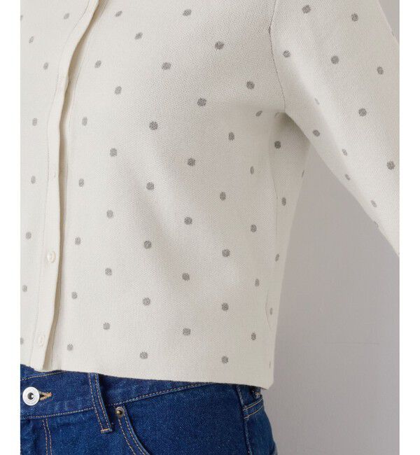 VIS「ドットジャガードカーディガン」|カーディガン|