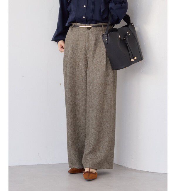 VIS「ツイード2タックワイドパンツ」|チノ|