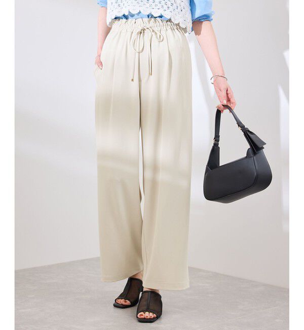 Rope&rsquo;Picnic「【3サイズ展開】ステファニージョガーイージーワイドパンツ」|チノ|